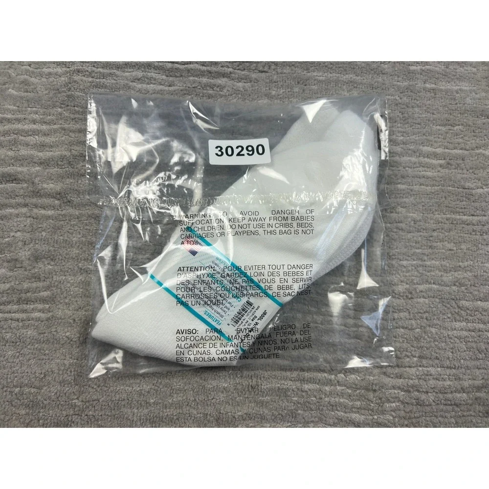 Roomy Socks Diabetic Crew Socks Unisex 10-13 White J800L Stretch Top Non-Binding